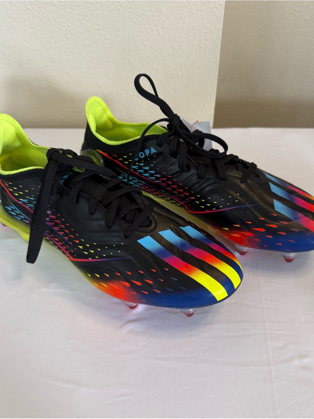 NWT Adidas Copa Sense.1 SG Soccer Cleats Black Multicolor Men’s 8